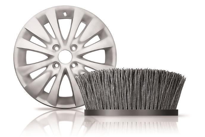 Brush for deburring aluminum rims from Ronal, Borbet, Superior Brush for deburring aluminum rims